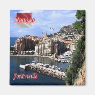 zMC009 FONTVIEILLE, Monaco, Fridge Magnet