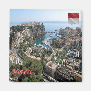 zMC011 PORT OF FONTVIEILLE, Monaco, Fridge Magnet