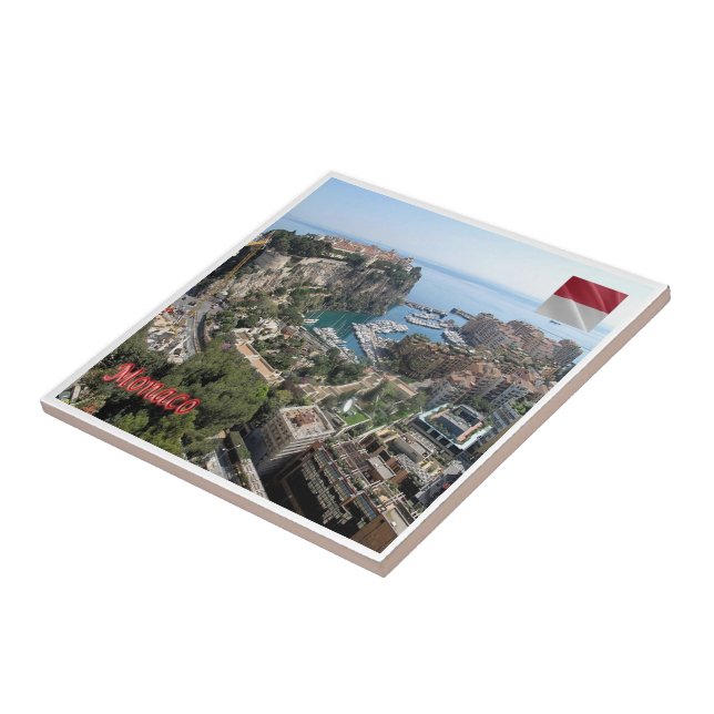 zMC011 PORT OF FONTVIEILLE, Monaco, Tile (Side)