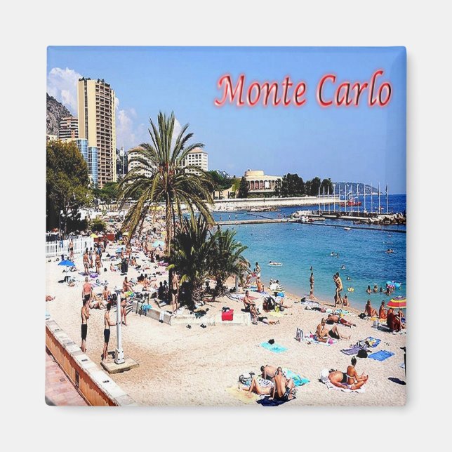 zMC017 MONTE CARLO, PLAGE, Monaco, Fridge Magnet (Front)