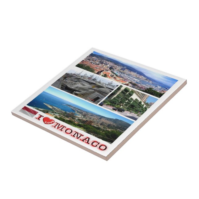 zMC035 MONACO collage "I Love", Tile (Side)