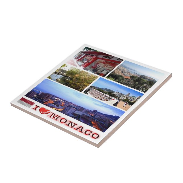 zMC036 MONACO collage "I Love", Tile (Side)