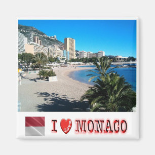 zMC043 LARVOTTO "I Love", Monaco, Fridge Magnet