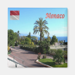 zMC048 GARDEN in casino, Monaco, Fridge Magnet