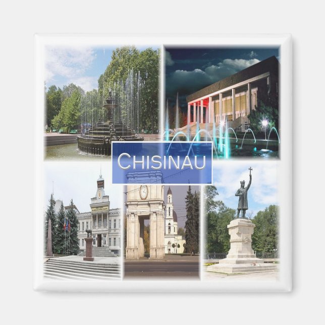 zMD004 CHISINAU, Moldova, Europe, Fridge Magnet (Front)