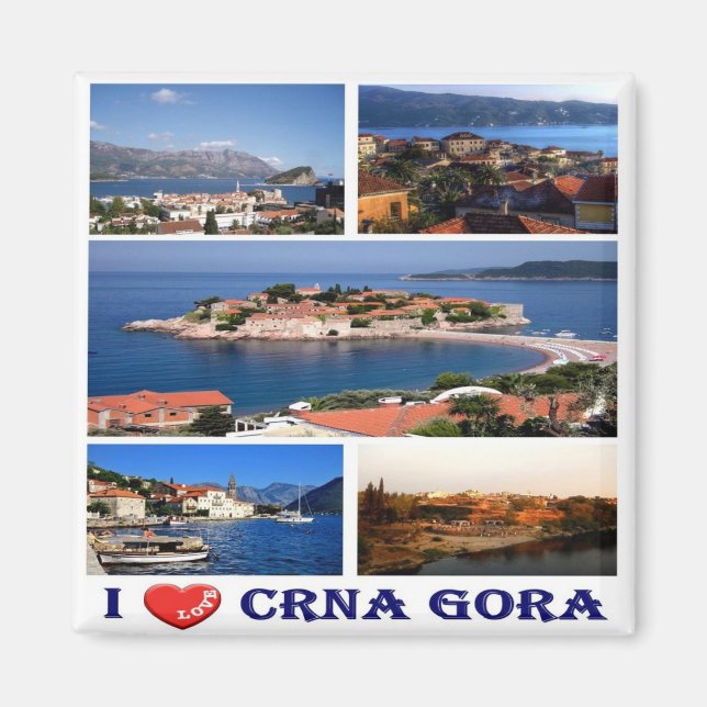 zME004 CRNA GORA, Montenegro, I Love, Fridge Magnet (Front)