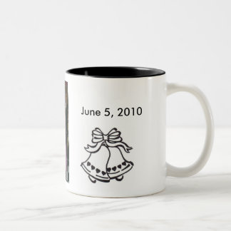zme and danny, wedding-bells-with-... - Customised Two-Tone Coffee Mug