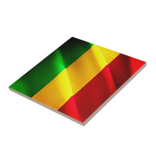 zML002 MALI, Waving Flag, Africa, Tile