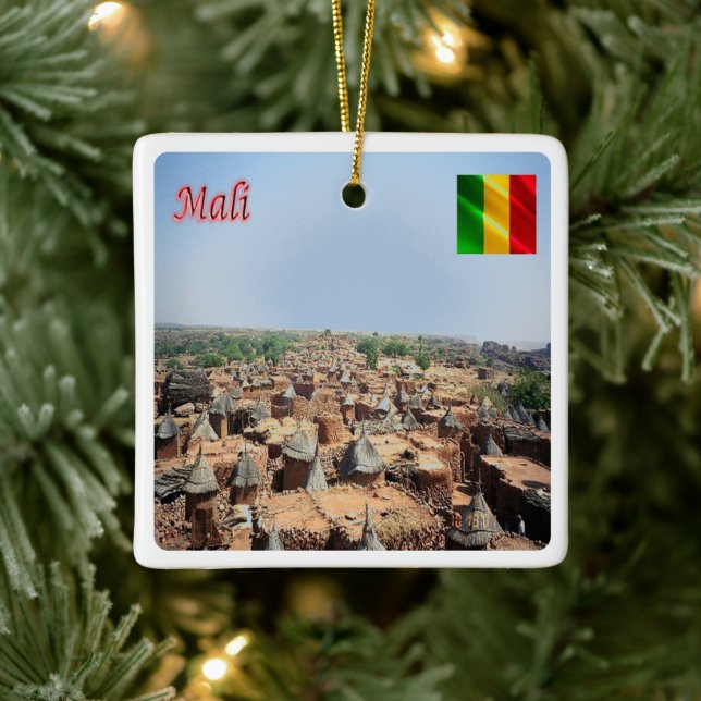 zML006 MALI,  Endelou, Africa, Ceramic Ornament (Tree)