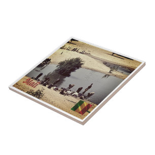 zML010 MALI, Panorama, Africa, Tile