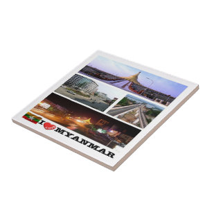 zMM005 i love MYANMAR, Burna, Asia, Tile