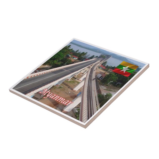 zMM006 MAWLAMYAING, Myanmar Burma, Asia, Tile (Side)