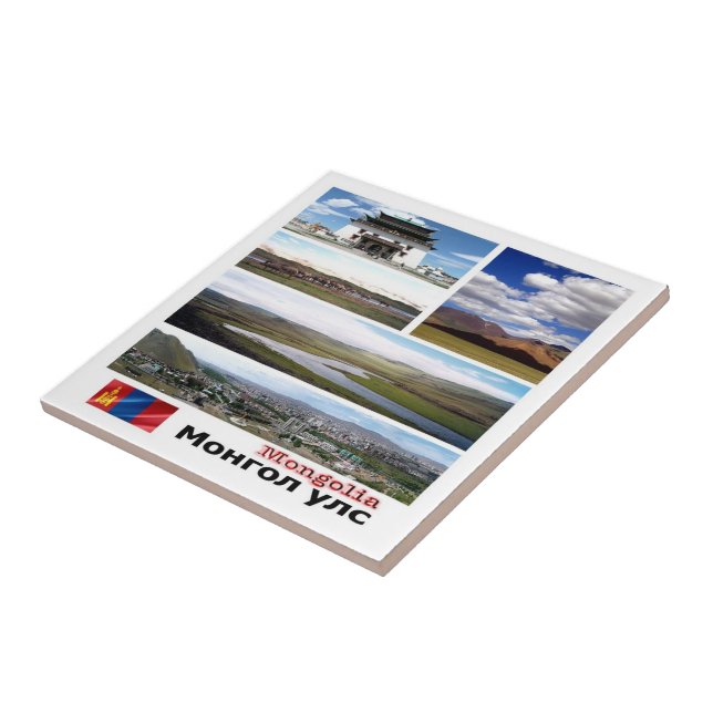 zMN003 MONGOLIA mosaic, Asia, Tile (Side)