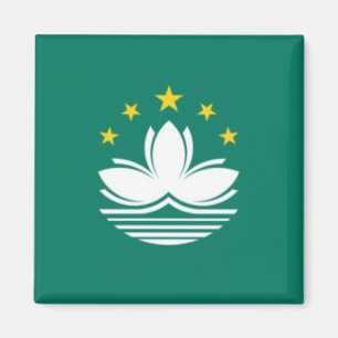 zMO001 Macaense FLAG Macau or Macao, Fridge Magnet