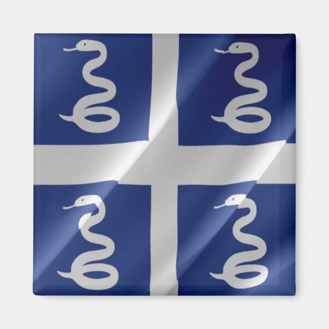 zMQ002 MARTINIQUE, Waving Flag, America, Fridge Magnet (Front)
