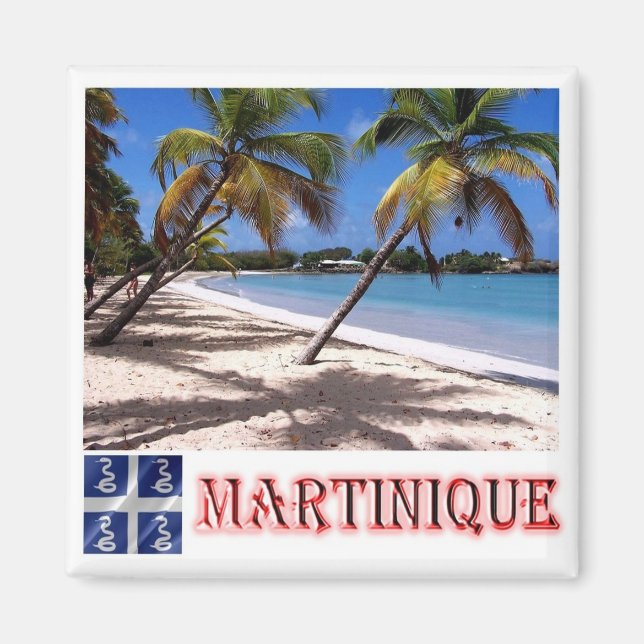 zMQ005 MARTINIQUE, LES SALINES Beach, Fridge Magnet (Front)