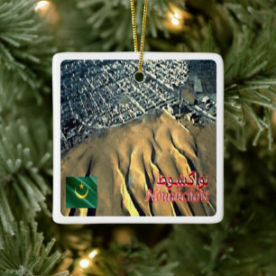 zMR006 NOUAKCHOTT, Sand Dunes, Mauritania, Ceramic Ornament
