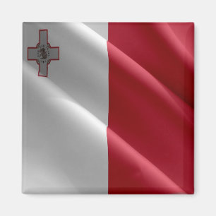 zMT002 MALTESE waving FLAG Malta, Fridge Magnet