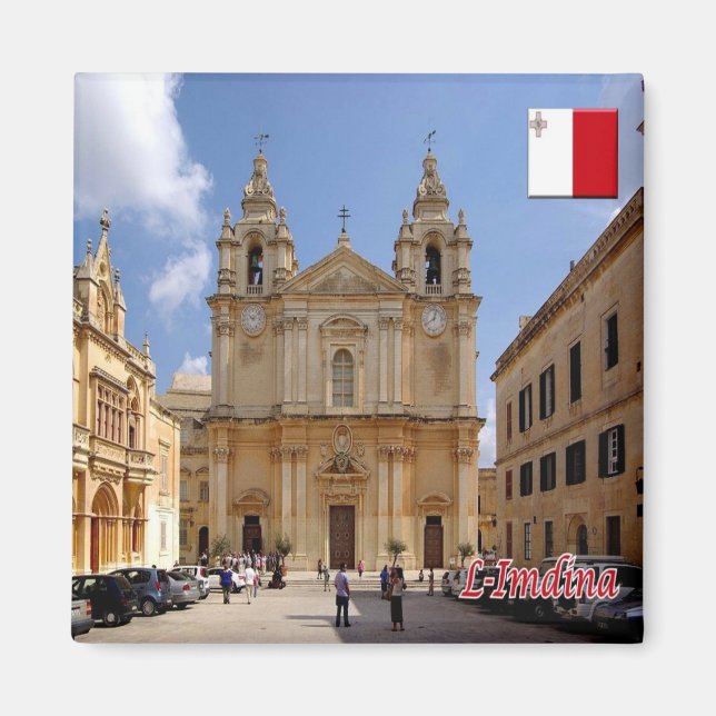 zMT008 MDINA "The Silent City", Malta, Fridge Magnet (Front)
