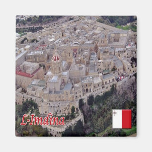 zMT009 MDINA SkyLine, Malta, Fridge Magnet