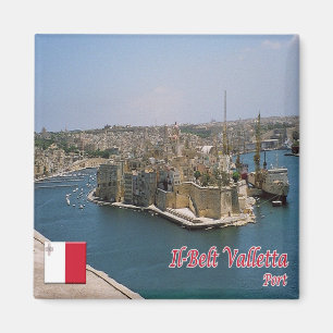 zMT013 IL BELT VALLETTA port, Malta, Fridge Magnet