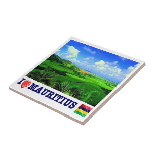 zMU020 MAURITIUS I Love, Africa, Tile