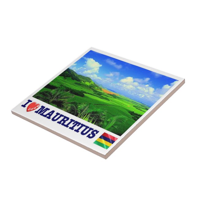 zMU020 MAURITIUS  I Love, Africa, Tile (Side)