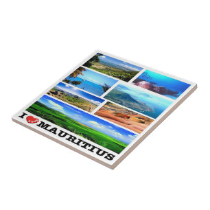 zMU021 MAURITIUS I Love, Mosaic, Africa, Tile