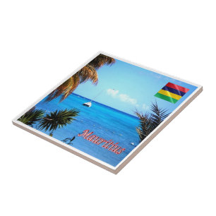 zMU025 MAURITIUS, Mont Choisy sea, Africa, Tile