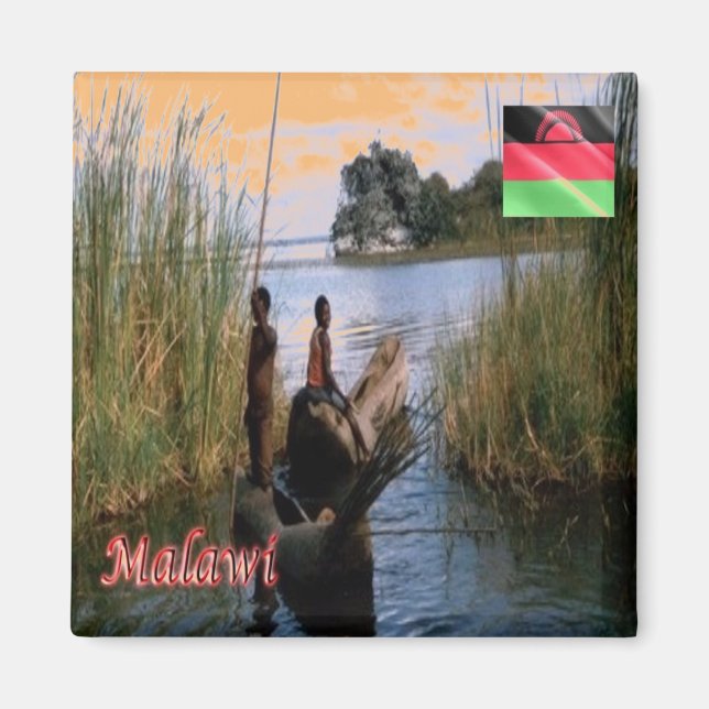 zMW004 MALAWI, L. Chiuta, Africa, Fridge Magnet (Front)