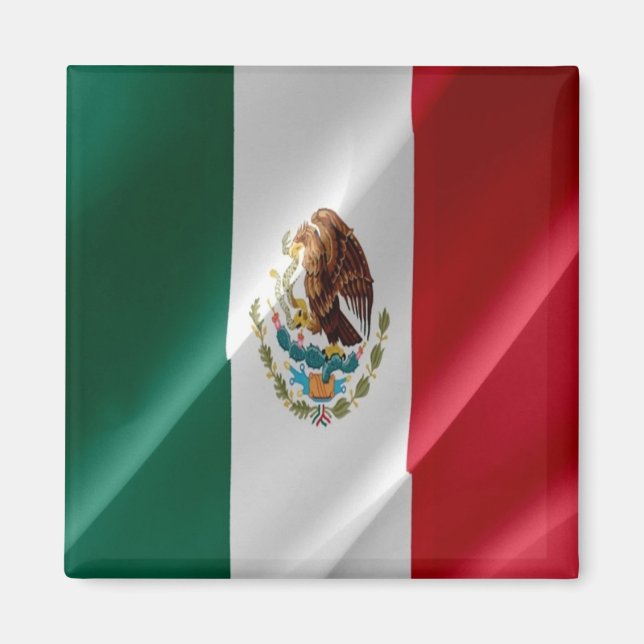 zMX002 MEXICO, Waving Flag, America, Fridge Magnet (Front)