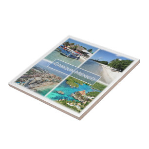 zMX003 CANCUN, Mosaic, Mexico, America, Tile