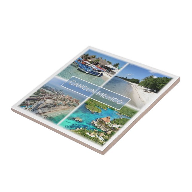 zMX003 CANCUN, Mosaic, Mexico, America, Tile (Side)