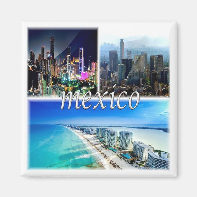 zMX004 MEXICO, Mosaic, America, Fridge Magnet (Front)