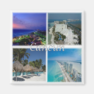 zMX005  CANCUN, Mosaic, Mexico, America, Fridge Magnet