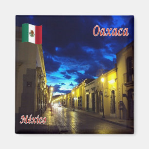 zMX013 MEXICO, Oaxaca, Panorama By Night, Fridge Magnet
