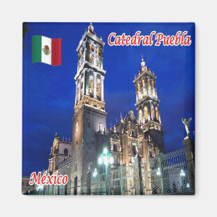 zMX014 MEXICO, Puebla Cathedral, America, Fridge Magnet