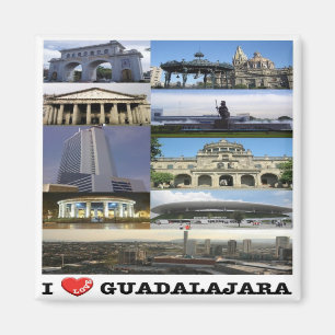 zMX017 GUADALAJARA I Love, Mosaic, Mexico, Fridge  Magnet
