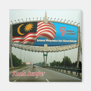 zMY004 welcome KUALA LUMPUR, Malaysia, Fridge Magnet