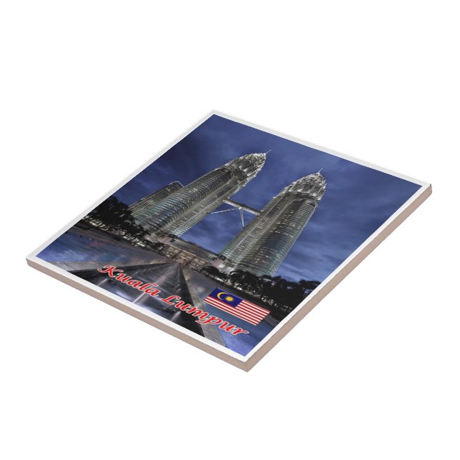 zMY005 PETRONAS TWIN TOWERS, Kuala Lampur, Tile (Side)