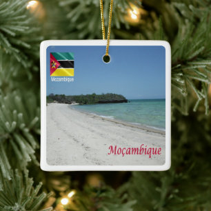 zMZ004 MOZAMBIQUE, Beach, Africa, Ceramic Ornament