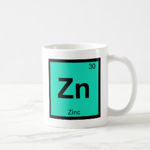 Zn - Zinc Chemistry Periodic Table Symbol Element Coffee Mug