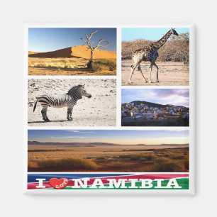 zNA007 NAMIBIA I Love, Mosaic, Africa, Fridge Magnet