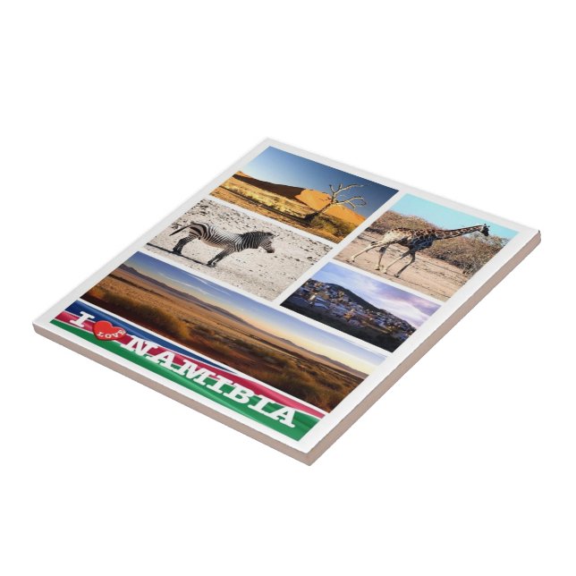 zNA007 NAMIBIA I Love, Mosaic, Africa, Tile (Side)