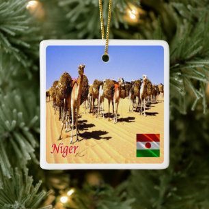 zNE007 NIGER, Oasis Bilma, Africa, Ceramic Ornament