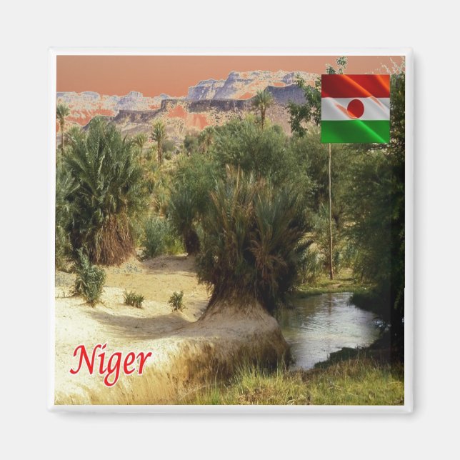 zNE008 NIGER, Oasis Bilma, Africa, Fridge Magnet (Front)