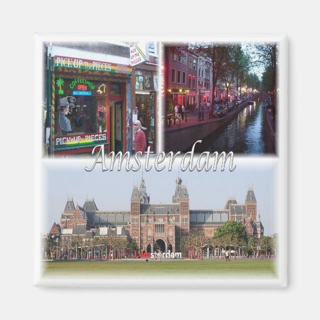 zNL003 AMSTERDAM, Netherlands Holland, Fridge Magnet (Front)