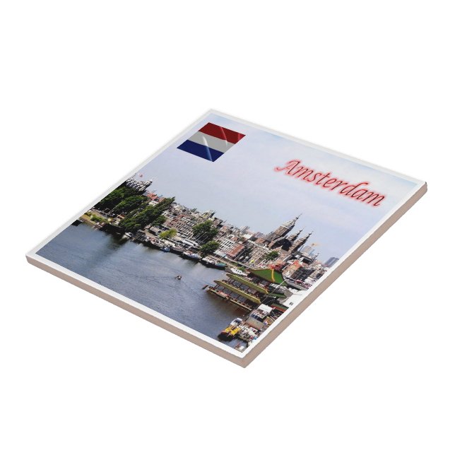 zNL010 AMSTERDAM seen from the sky, Tile (Side)