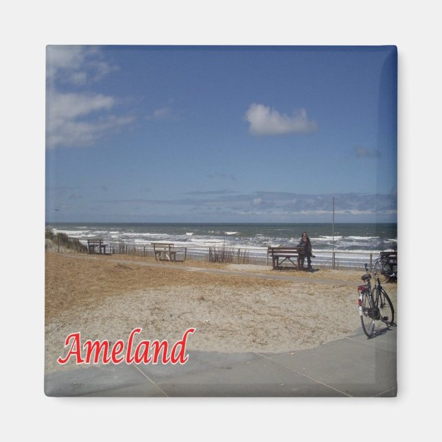 zNL016 AMELAND, Frisian Islands, Holland, Fridge Magnet (Front)