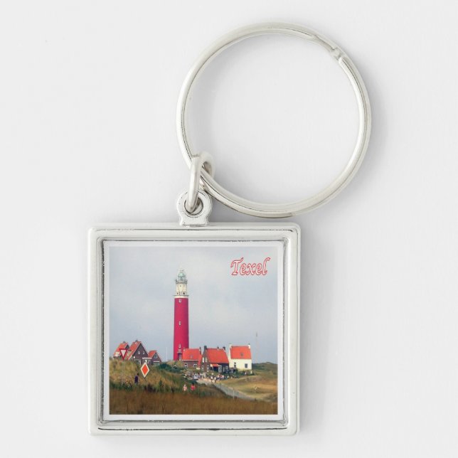 zNL023 TEXEL LIGHTHOUSE Frisian Islands, Key Ring (Front)